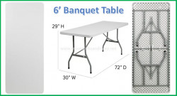 6' Banquet Table